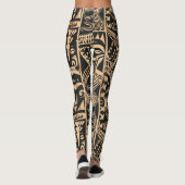 Polynesische Tätowierungen Leggings (Rückseite)