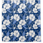 POLYNESISCHE TRAUME (BLAU) DUSCHVORHANG (Vorderseite)