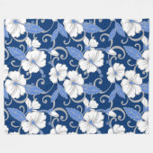 POLYNESISCHE TRAUME (BLAU) FLEECEDECKE (Vorderseite (Horizontal))
