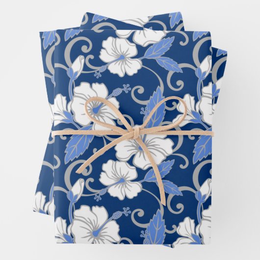 POLYNESISCHE TRAUME (BLAU) GESCHENKPAPIER SET (Beispiel)