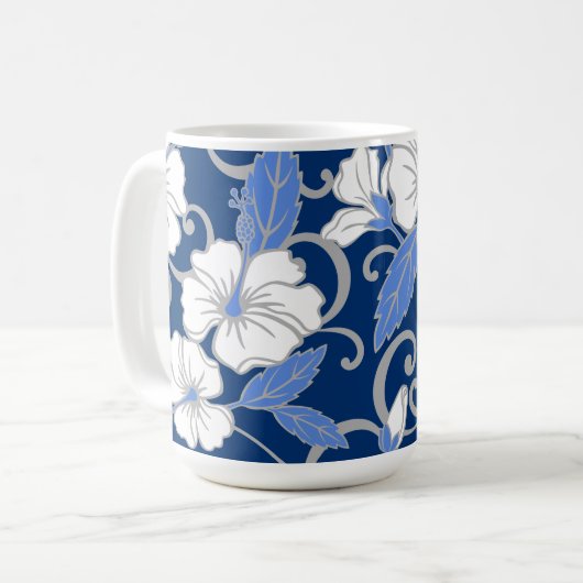 POLYNESISCHE TRAUME (BLAU) KAFFEETASSE (Vorderseite Links)