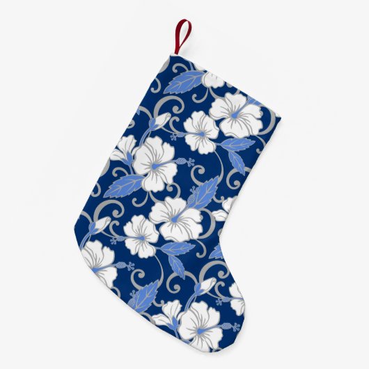 POLYNESISCHE TRAUME (BLAU) KLEINER WEIHNACHTSSTRUMPF (Vorderansicht (hängend))