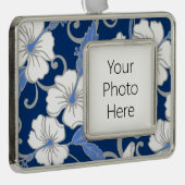 POLYNESISCHE TRAUME (BLAU) Rahmen-Ornament SILBER (Rechts)