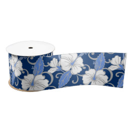 POLYNESISCHE TRAUME (BLAU) SATINBAND