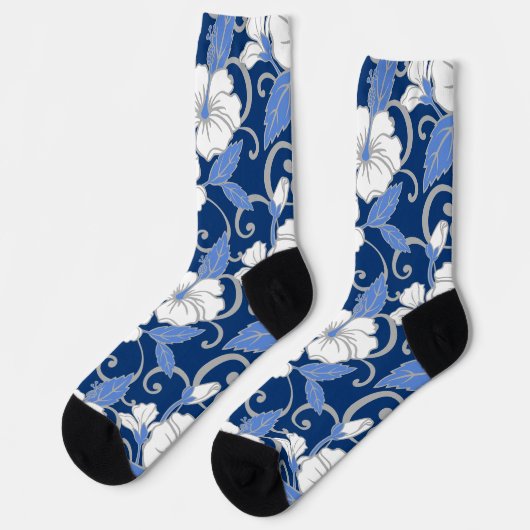 POLYNESISCHE TRAUME (BLAU) SOCKEN (Linkes Detail)