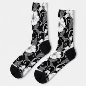 POLYNESISCHE TRAUMSOCKS (SCHWARZ) SOCKEN (Linkes Detail)