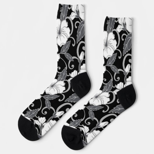 POLYNESISCHE TRAUMSOCKS (SCHWARZ) SOCKEN (Linkes Detail)