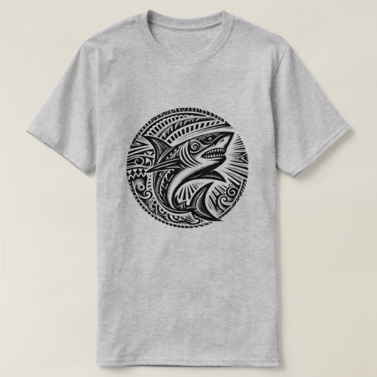 Polynesischer Hai T-Shirt (Design vorne)