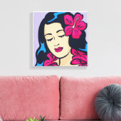 Polynesischer Hawaii Hula Girl Leinwanddruck (Insitu (Wohnzimmer))