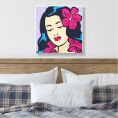 Polynesischer Hawaii Hula Girl Leinwanddruck (Insitu (Schlafzimmer))