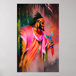 Polynesischer König - Ken Gage Art Poster