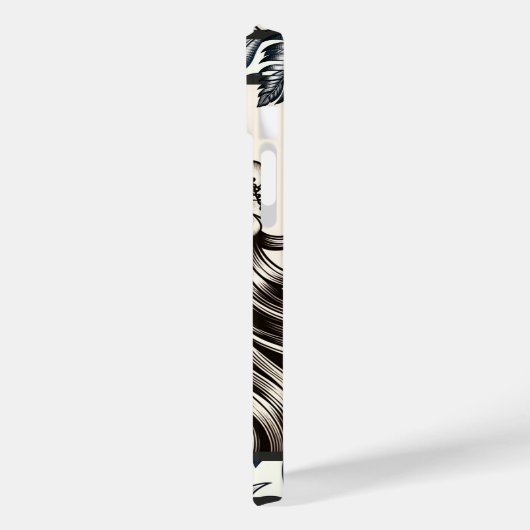 Polynesischer Prinzessin Blauer Blumenstamm Case-Mate iPhone Hülle (Rückseite / Links)