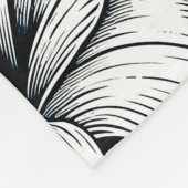 Polynesischer Prinzessin Blauer Blumenstamm Fleecedecke (Ecke)