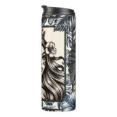 Polynesischer Prinzessin Blauer Blumenstamm Thermosbecher (Nach rechts gedreht)