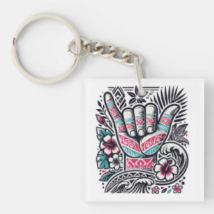 Polynesischer Shaka - hawaiianischer Aloha-Geist Schlüsselanhänger