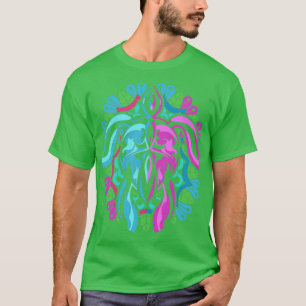 Polynesischer Tattoo Turtle Lover Hawaiian Stammes T-Shirt