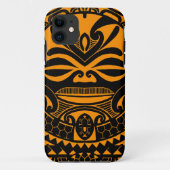 Polynesischer tiki Maskenentwurf Case-Mate iPhone Hülle (Rückseite)