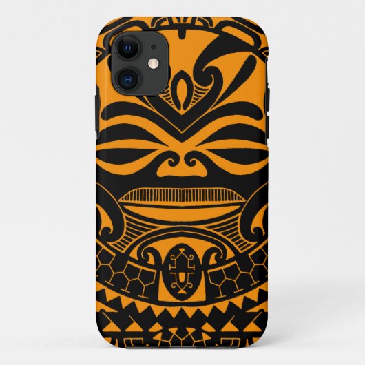 Polynesischer tiki Maskenentwurf Case-Mate iPhone Hülle (Rückseite)