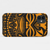 Polynesischer tiki Maskenentwurf Case-Mate iPhone Hülle (Rückseite (Horizontal))