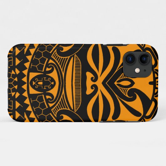 Polynesischer tiki Maskenentwurf Case-Mate iPhone Hülle (Rückseite (Horizontal))