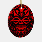 Polynesischer tiki Maskenentwurf Keramikornament (Rechts)