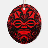 Polynesischer tiki Maskenentwurf Keramikornament (Links)
