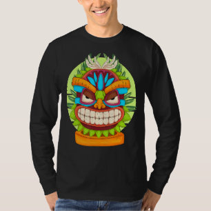 Polynesischer Totem Tiki Maske Luau Party Statue H T-Shirt