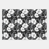 POLYNESISCHER TRAAM (SCHWARZ) GESCHENKPAPIER SET (Vorderseite)