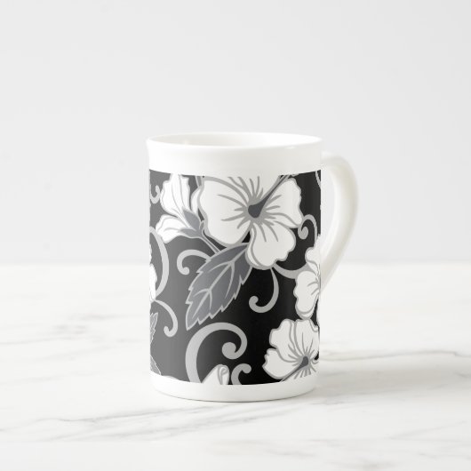 POLYNESISCHER TRAAM (SCHWARZ) PORZELLANTASSE (Vorderseite Rechts)