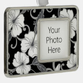 POLYNESISCHER TRAAM (SCHWARZ) Rahmen-Ornament SILBER (Rechts)