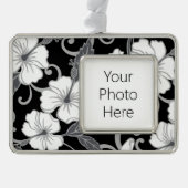 POLYNESISCHER TRAAM (SCHWARZ) Rahmen-Ornament SILBER (Vorderseite)