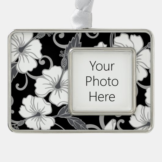 POLYNESISCHER TRAAM (SCHWARZ) Rahmen-Ornament SILBER (Vorderseite)