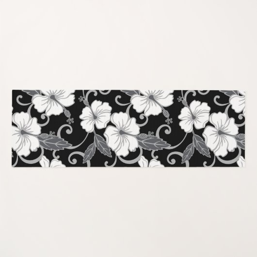 POLYNESISCHER TRAAM (SCHWARZ) YOGAMATTE (Vorderseite (Horizontal))