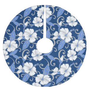 POLYNESISCHER TRAUM (BLAU) POLYESTER WEIHNACHTSBAUMDECKE