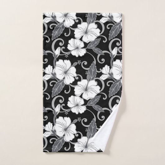 POLYNESISCHER TRAUM (SCHWARZ) BAD TOWEL SET (Handtuch)