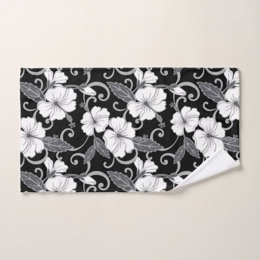 POLYNESISCHER TRAUM (SCHWARZ) BAD TOWEL SET (Handtuch)