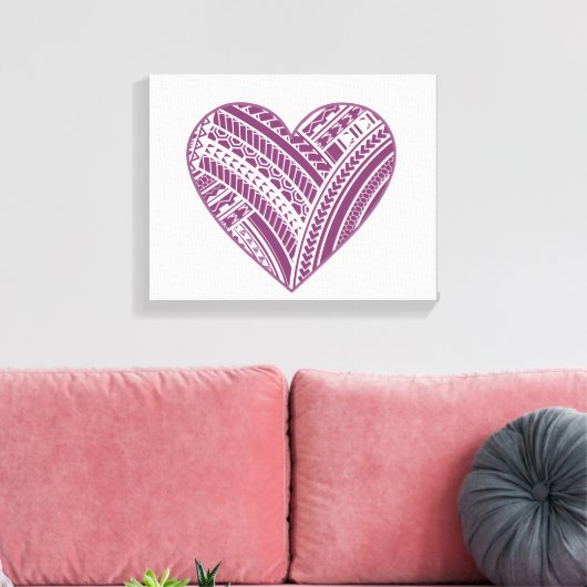 Polynesisches Herz Leinwanddruck (Insitu (Wohnzimmer))