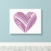 Polynesisches Herz Leinwanddruck (Insitu (Holzboden))