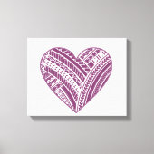 Polynesisches Herz Leinwanddruck (Vorderseite)