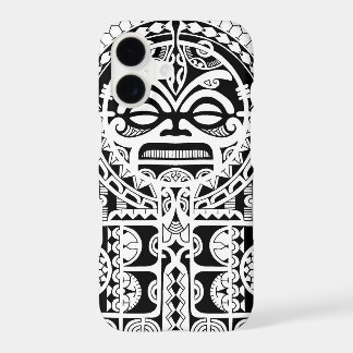 Polynesisches Stammes-Tätowierungsdesign mit Tiki-