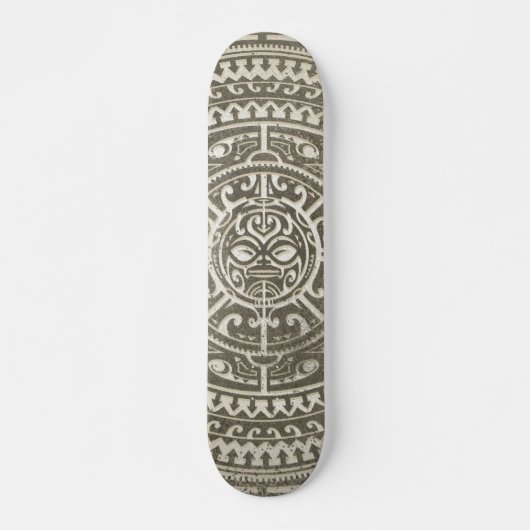 Polynesisches Stammesgefühl Brown Skateboard (Vorne)
