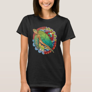 Polynesisches Stammmeer Tierfarbenfrohe Hawaiianer T-Shirt