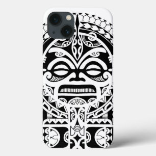 Polynesisches Tätowierdesign mit Ki-Maske Case-Mate iPhone Hülle