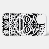 Polynesisches Tätowierdesign mit Ki-Maske Case-Mate iPhone Hülle (Rückseite (Horizontal))