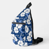 POLYNESISCHES TRAUMPATTER IN BLAU CROSSBODY BAG (Rechte Ecke)