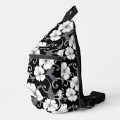 POLYNESISCHES TRAUMPATTER IN SCHWARZ CROSSBODY BAG (Rechte Ecke)