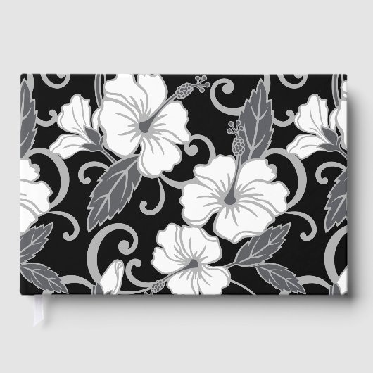 POLYNESISCHES TRAUMPATTER IN SCHWARZ GÄSTEBUCH (Vorderseite)