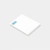 Polynesisches viel Glück blaue Tiki Posten-it® Post-it Klebezettel (angewinkelt)