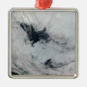 Polynya (offenes Wasser) im Beaufort Meer Silbernes Ornament