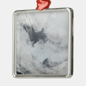 Polynya (offenes Wasser) im Beaufort Meer Silbernes Ornament (Links)